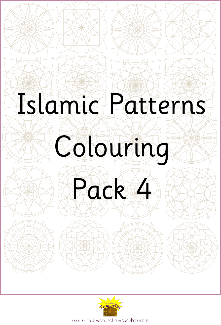 Islamic Patterns Colouring Pack 4