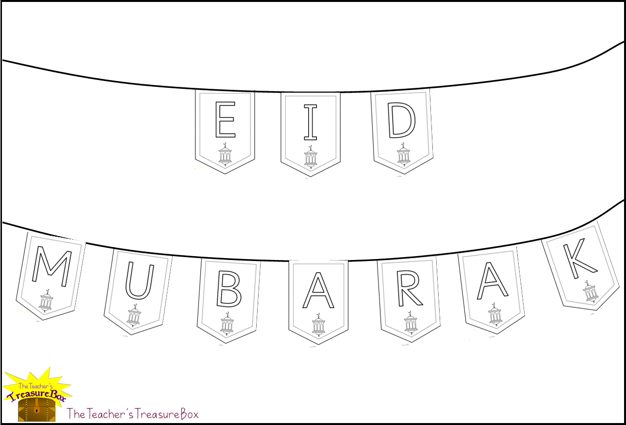 Eid Bunting (Black & White v.1)