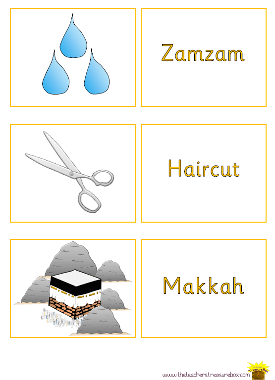 Hajj Word Match Cards