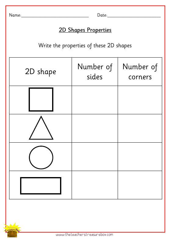 2D Shapes Properties