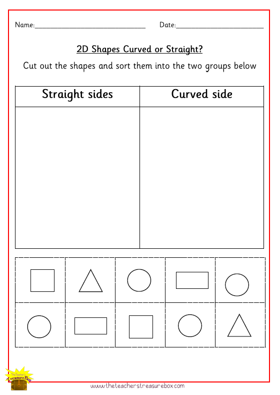 2D Shapes Sorting Activity