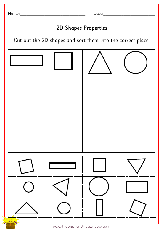 Sort The 2D Shapes