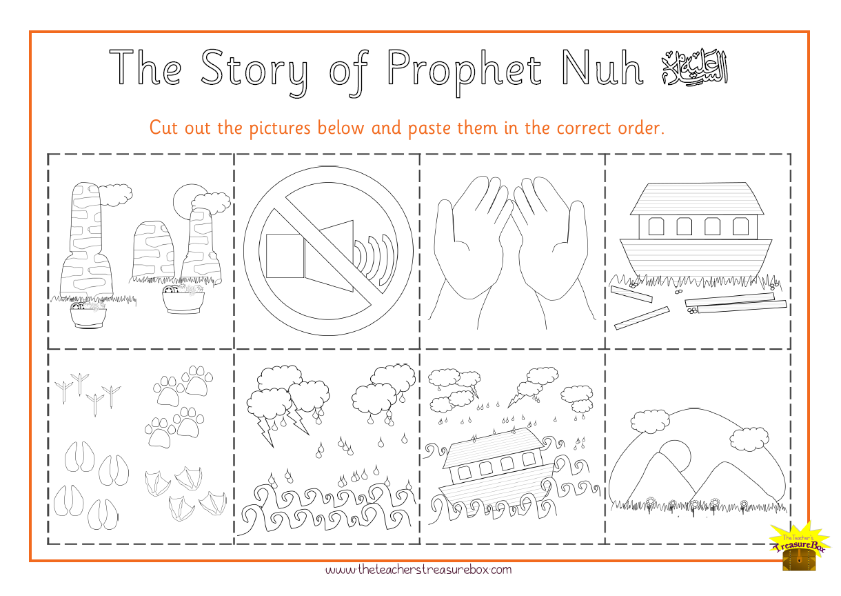 The Story of Prophet Nuh Ordering Worksheet