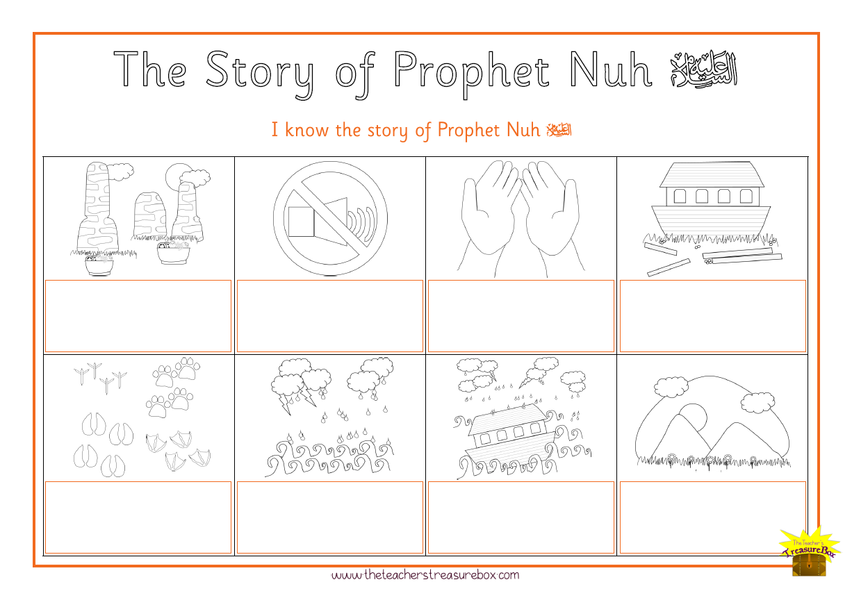 The Story of Prophet Nuh Sentence Match Worksheet
