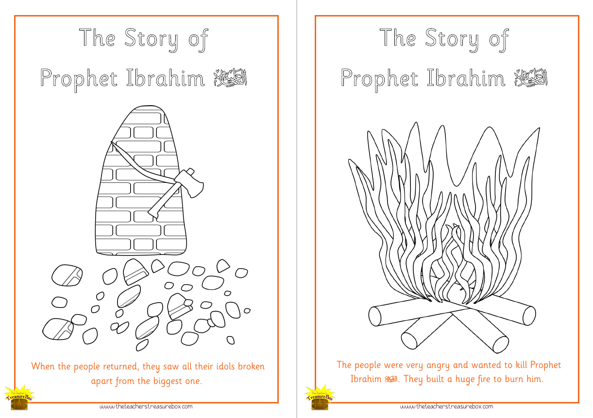 The Story of Prophet Ibrahim Colouring Sheets