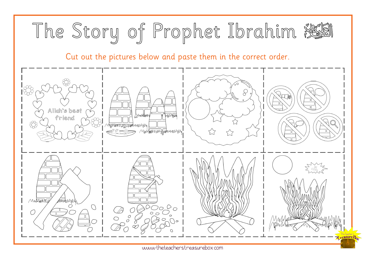 The Story of Prophet Ibrahim Ordering Worksheet