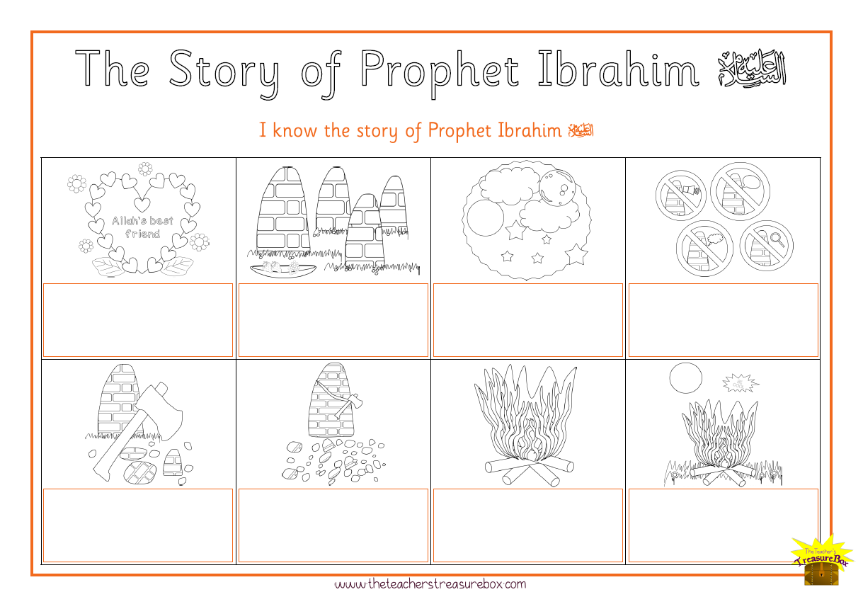The Story of Prophet Ibrahim Sentence Match Worksheet