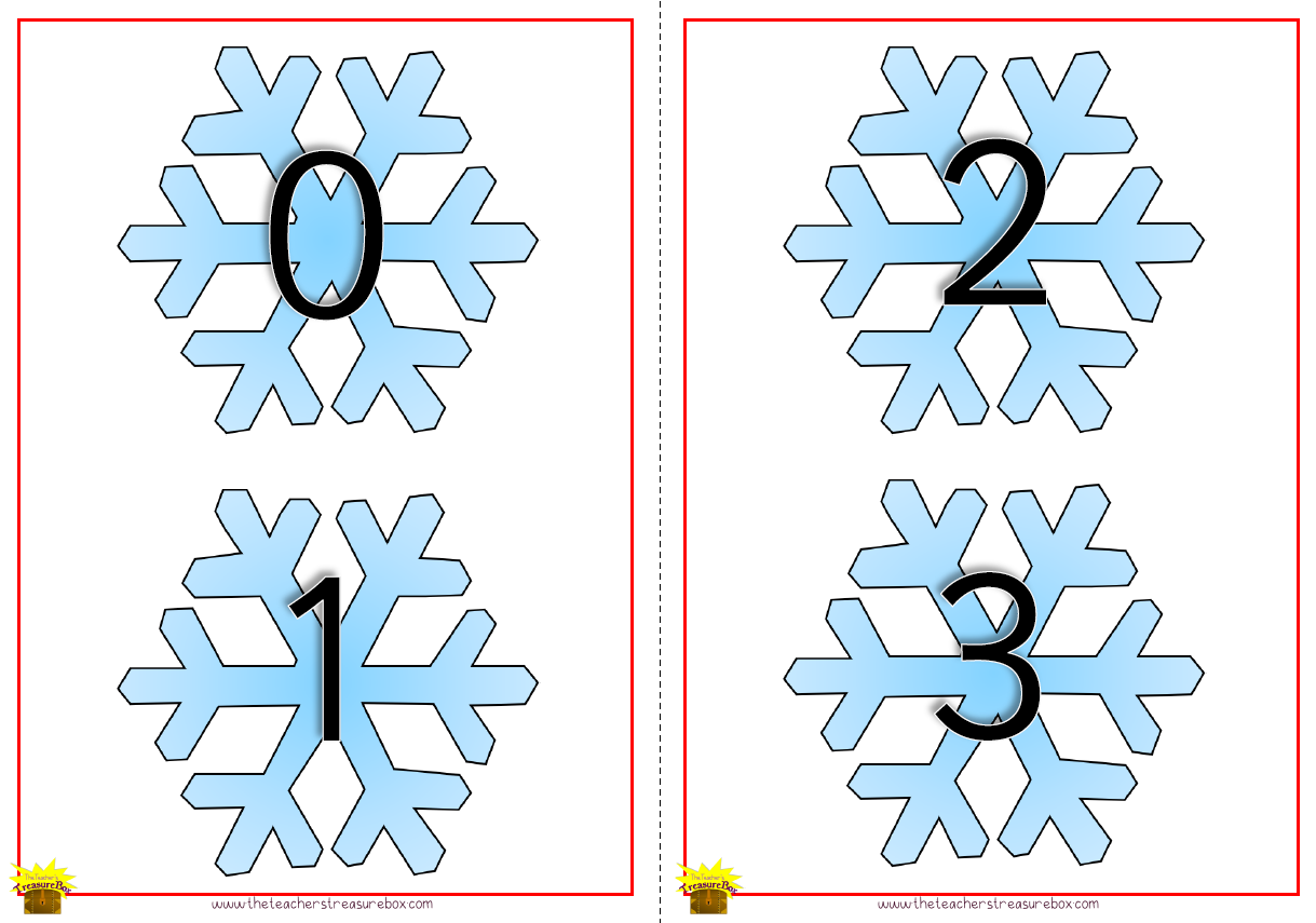 Winter Theme Numbers 0-50