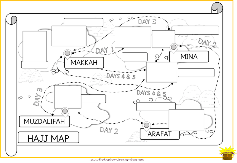 Hajj Map Worksheets Cut And Paste 