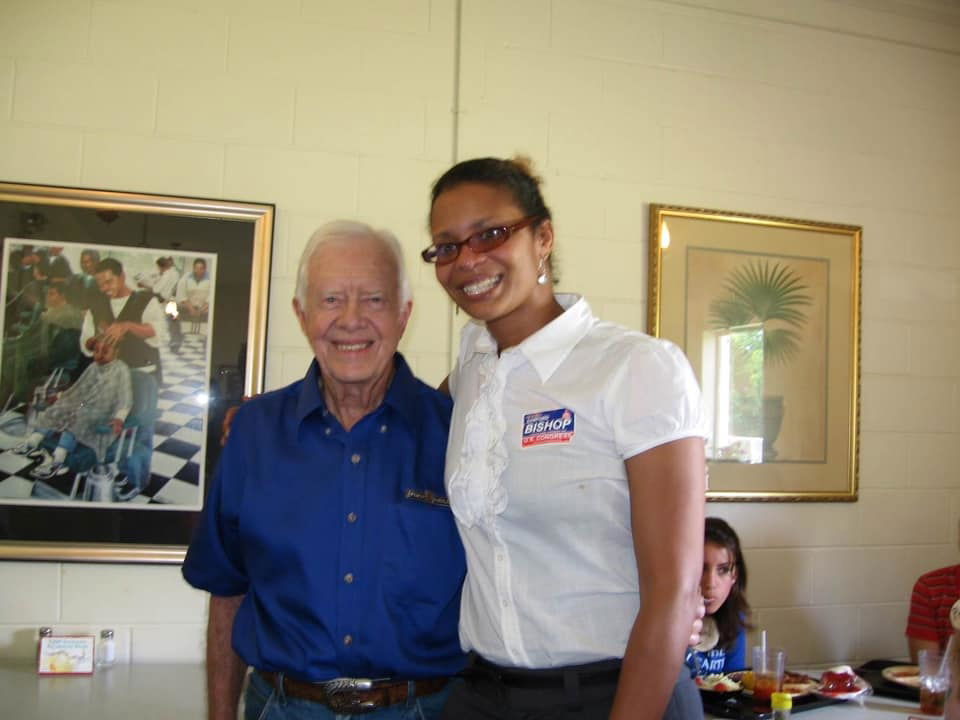2006 in Plains, Georgia with former President Jimmy Carter