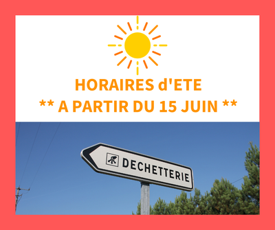 La Déchetterie passe en horaire d'été  image