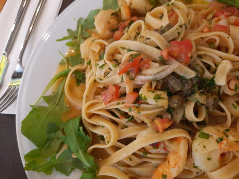 Fettuccine ai scampi e Broccoli