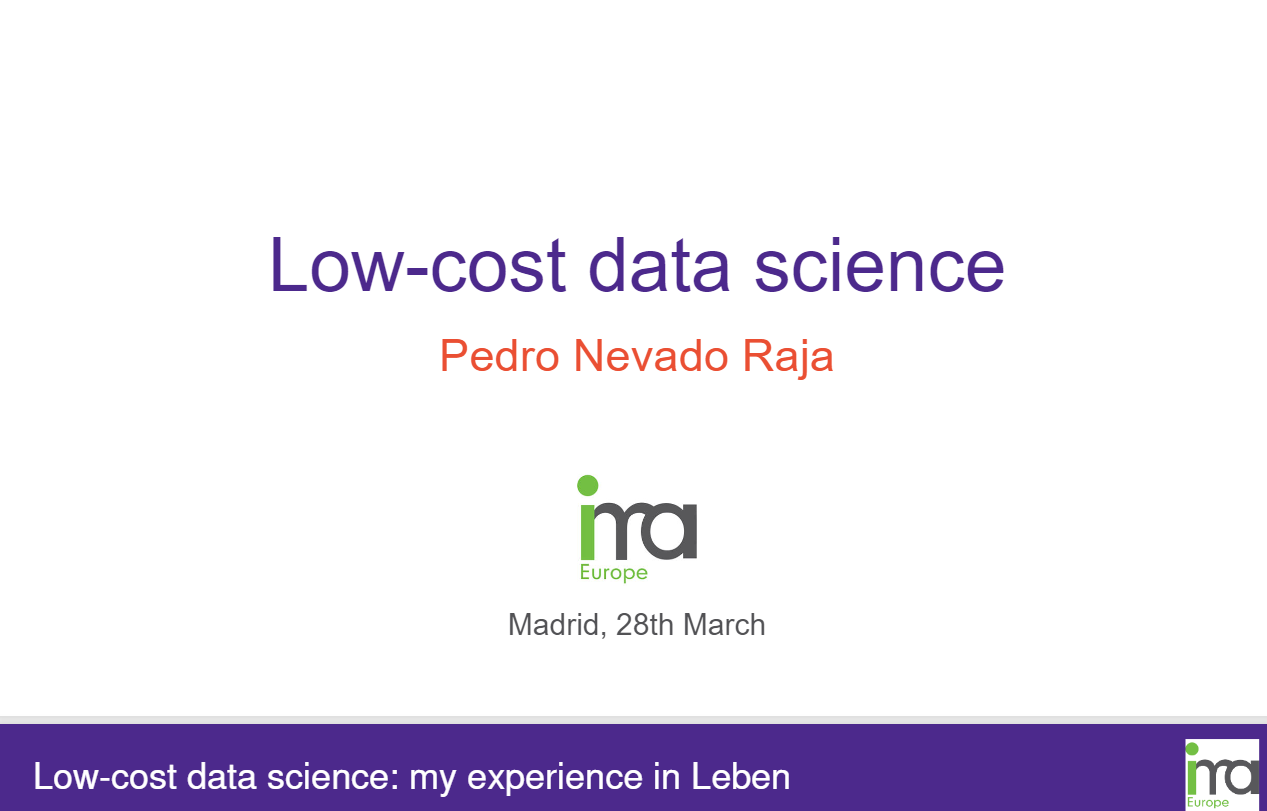 Low-Cost Data Science - Pedro Nevado Raja