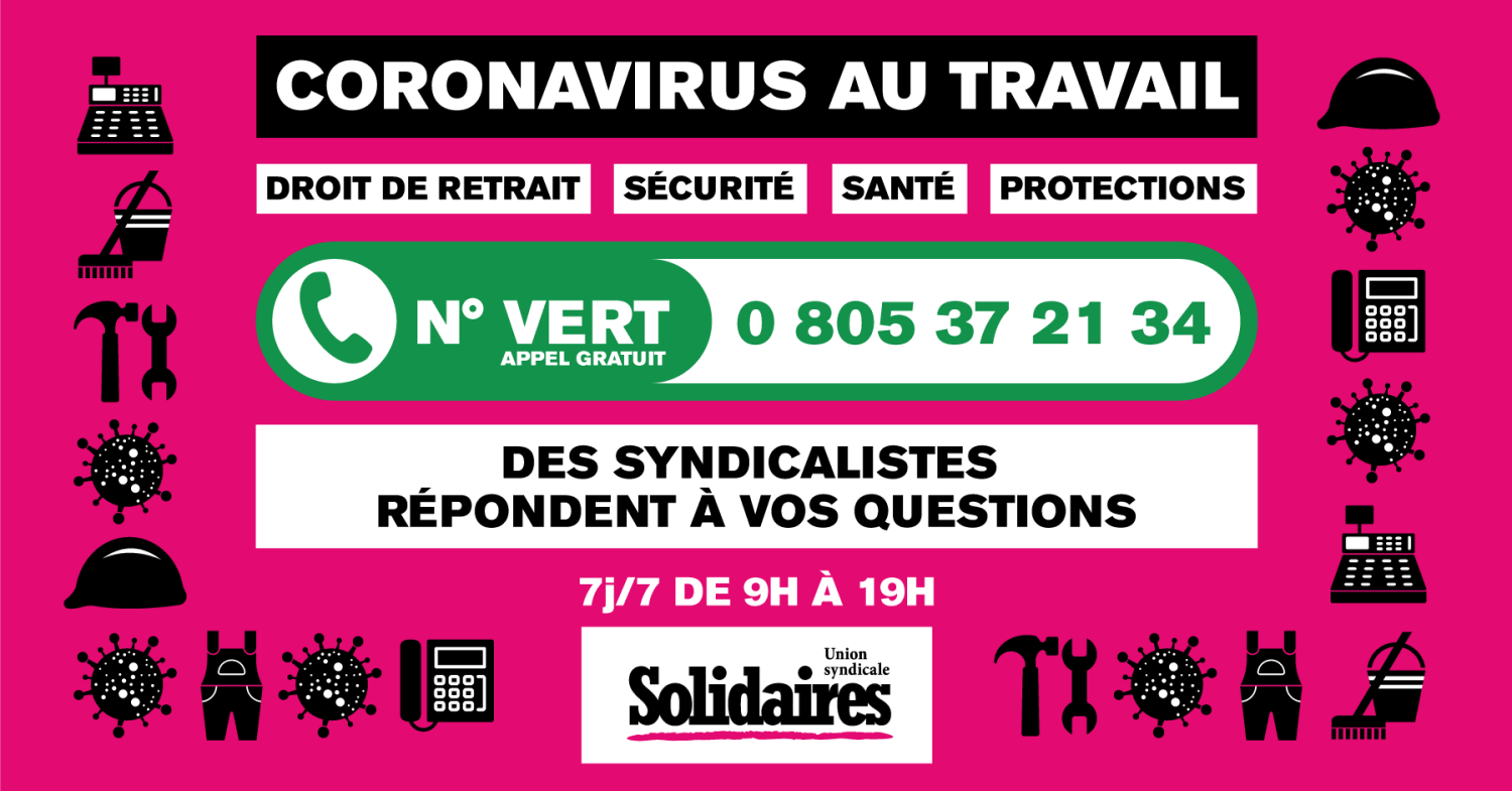 La santé ne se négocie pas !!! Stop au travail non indispensable pour résoudre la crise sanitaire !!!