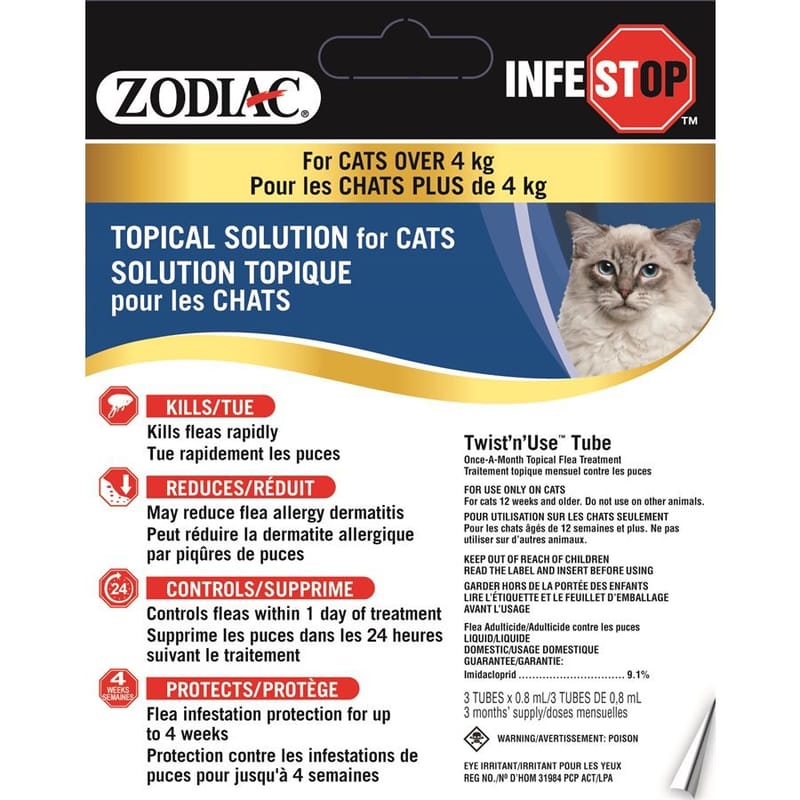 Zodiac Spoton II contre les puces pour chats et chatons