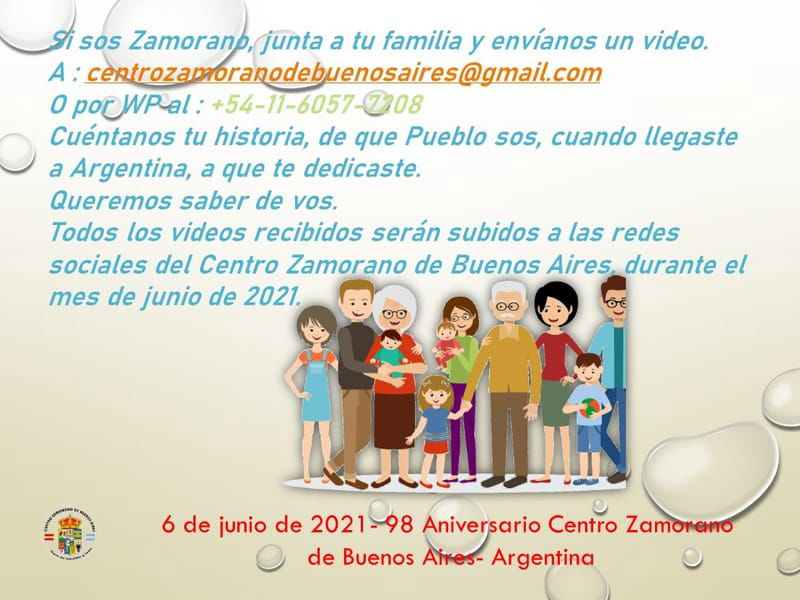 Si sos Zamorano, junta a tu familia y envíanos un video.