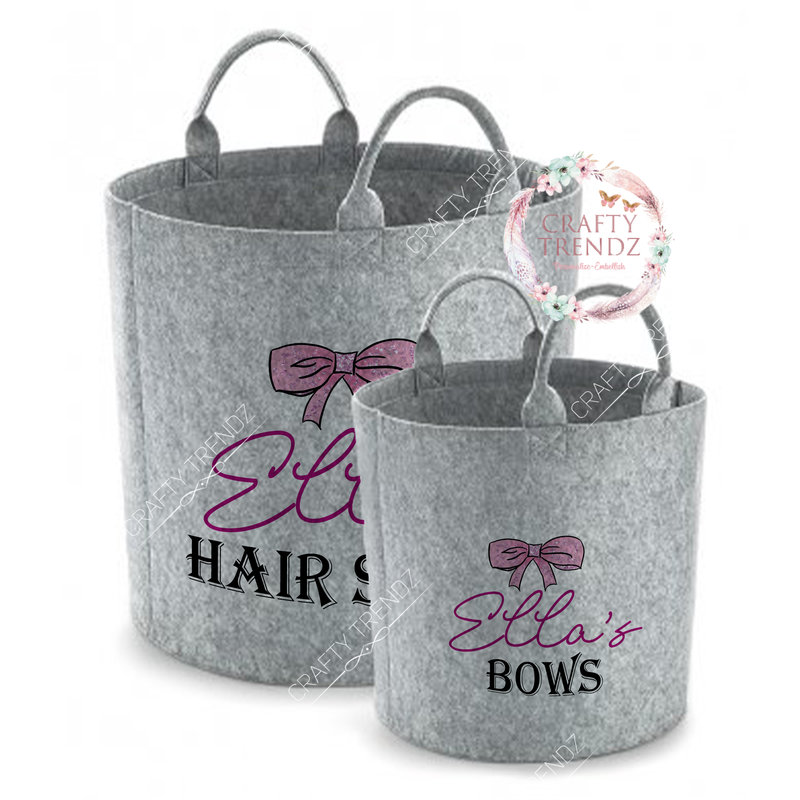 Kid's Storage Bucket Bows Crafty Trendz