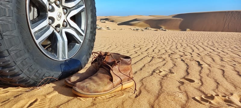 Jakkals Vellies - Made in Namibia.
