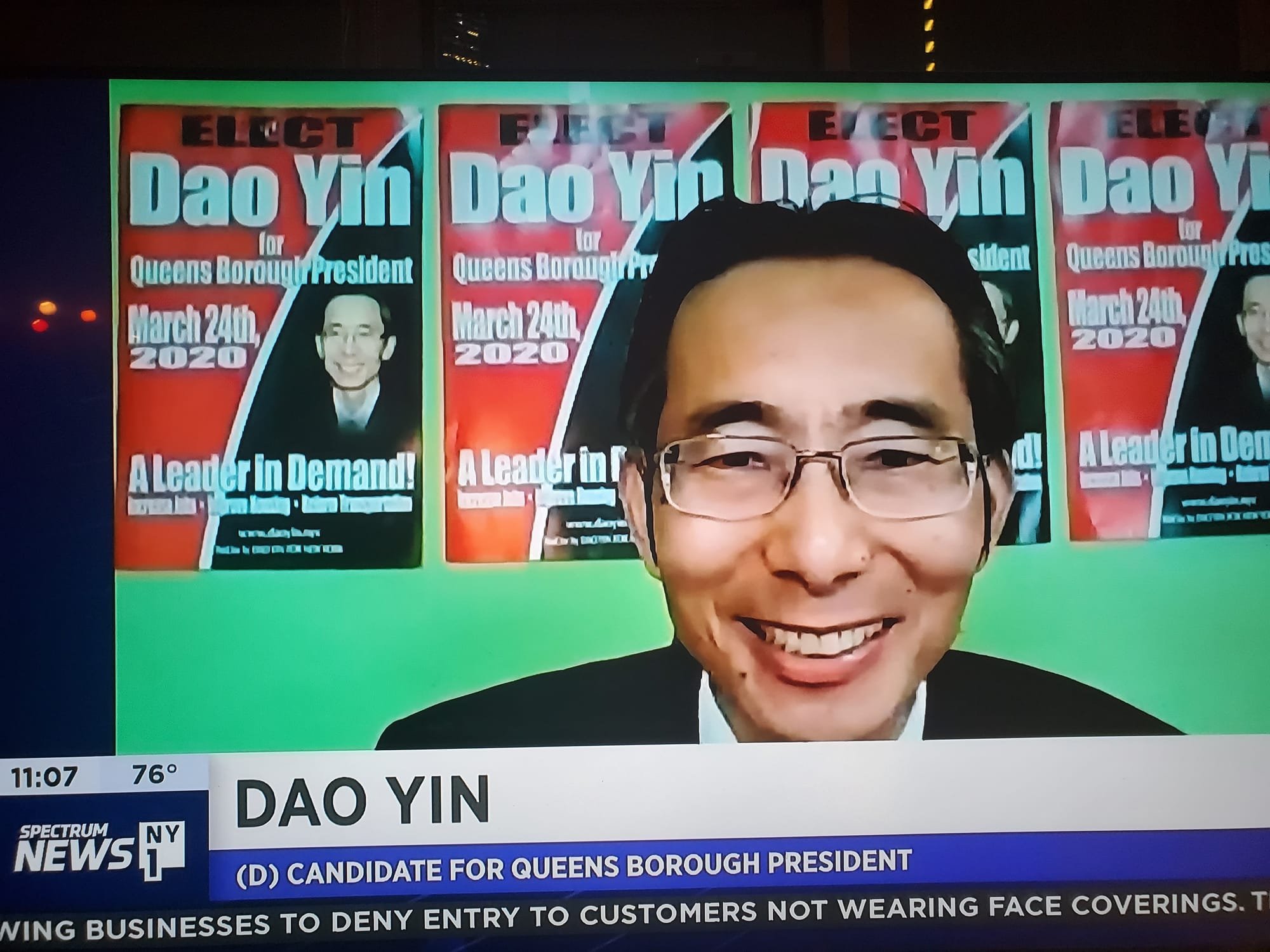 Dao Yin Appears in NY1 Televised Debate