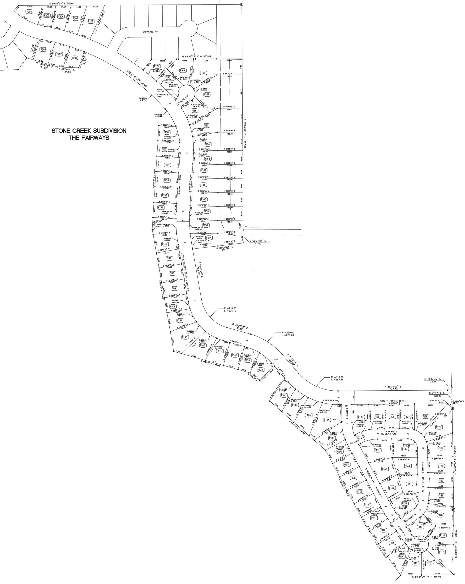 (Click here to see plats of the various neighborhoods) Stone Creek