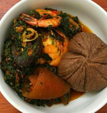 Amala, Efo-riro with assorted meat - Palatable Treats