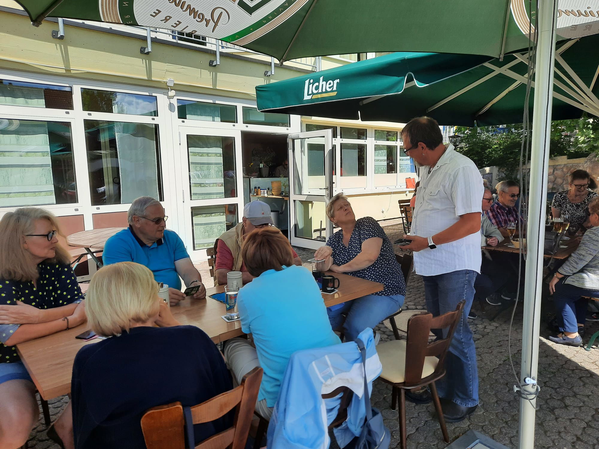 Frühschoppen im Biergarten beim Loukas am 23. August 2020