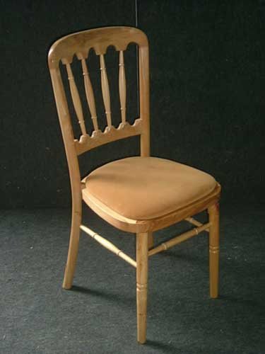 Natural wood banqueting chair