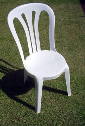 White resin bistro chair