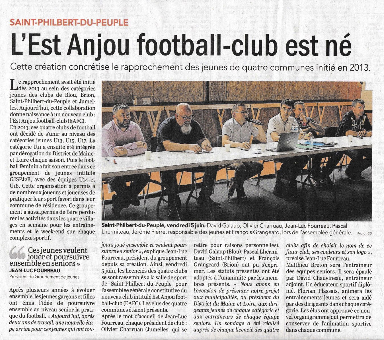 L'Est Anjou Football Club est né !