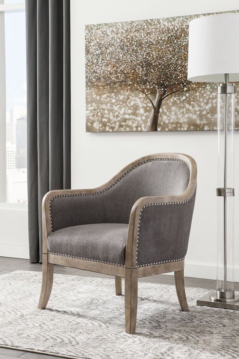 Engineer Taupe Accent Chair A3000030