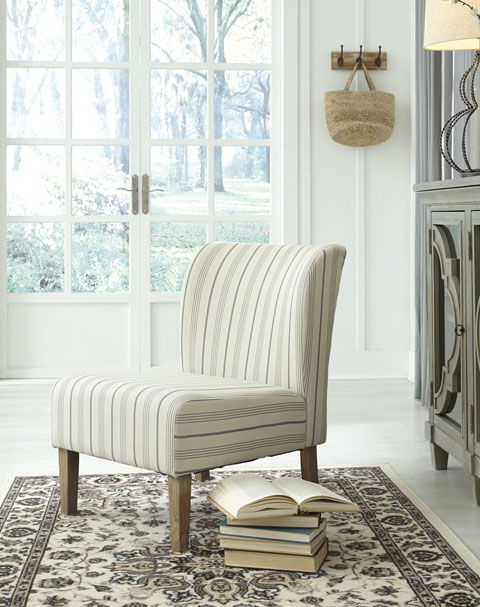 Triptis Cream/Blue Accent Chair A3000183