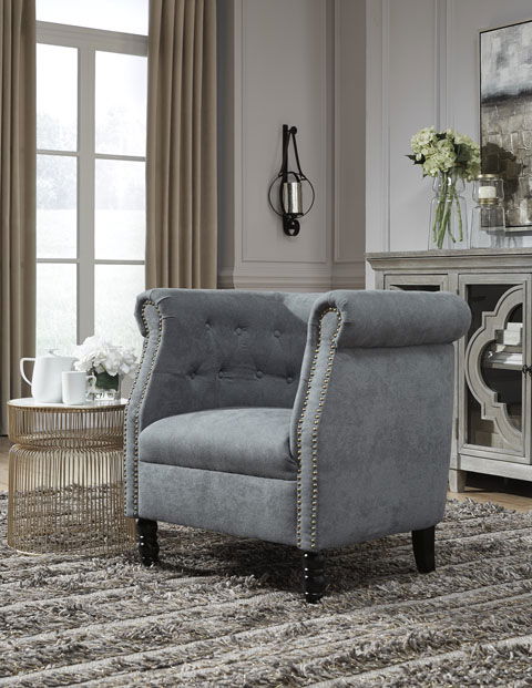 Jacqueline Slate Blue Accent Chair A3000204