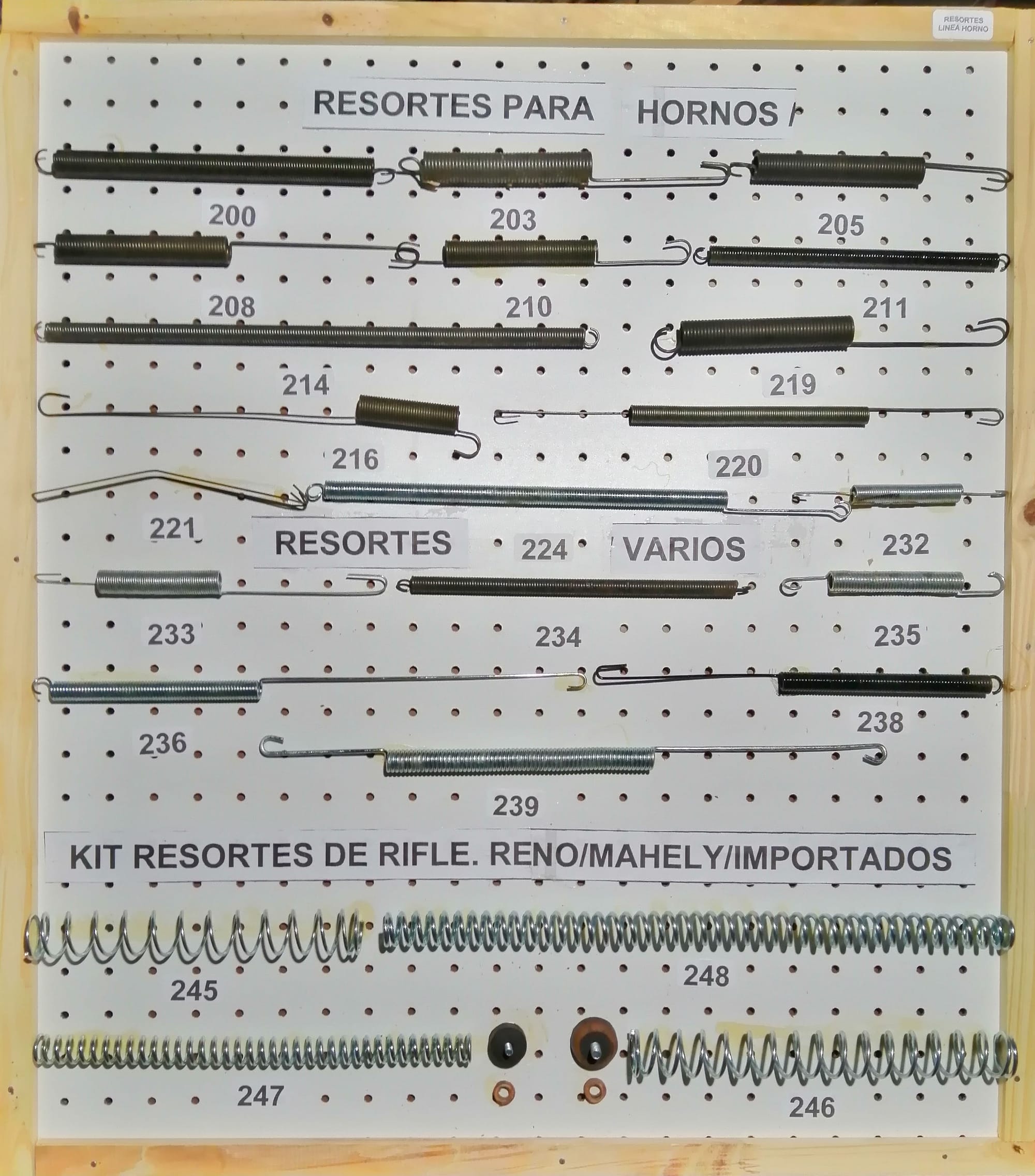 Resortes Linea Horno