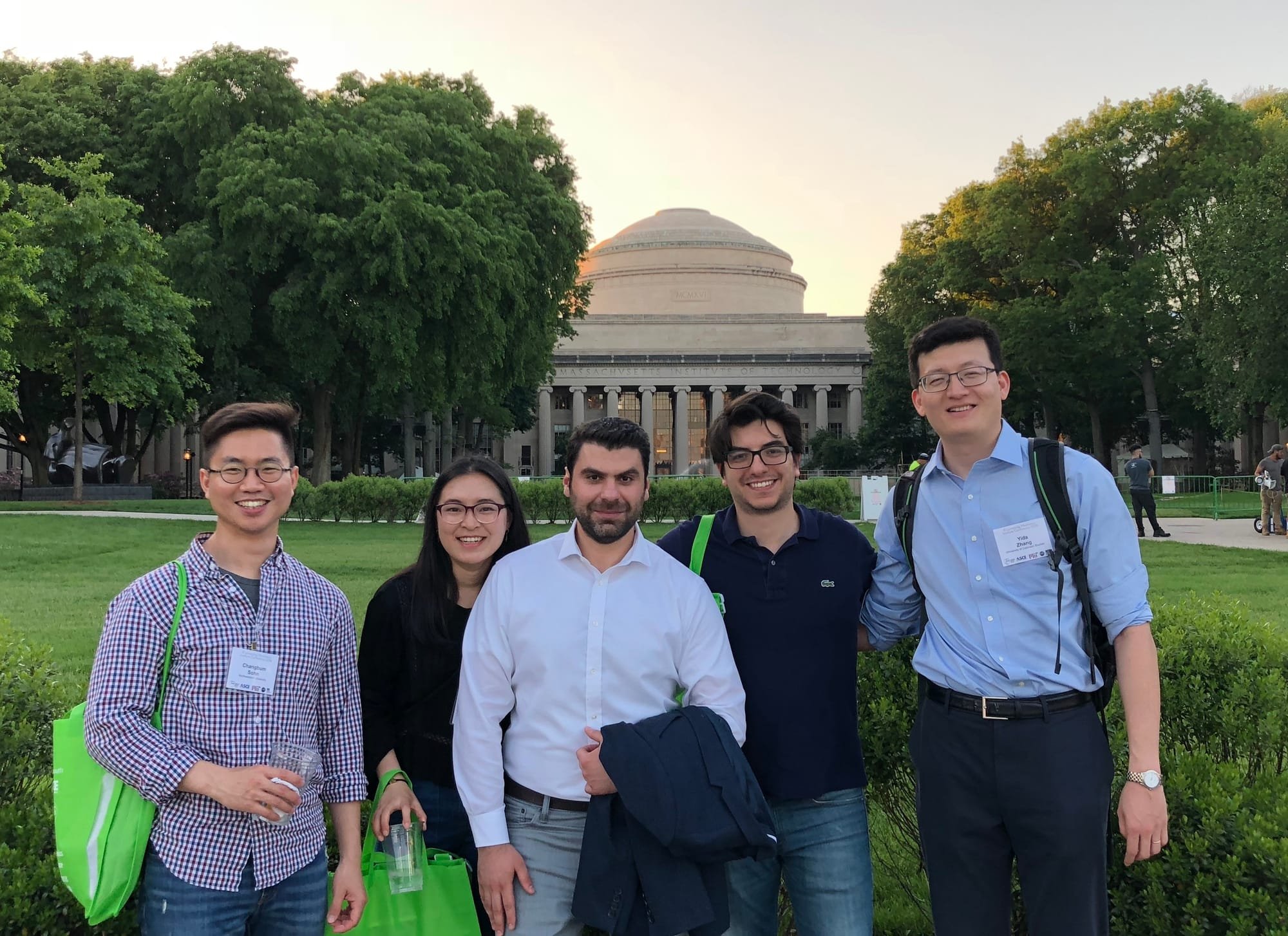 First day at EMI@MIT 2018 with labmates and the big BOSS