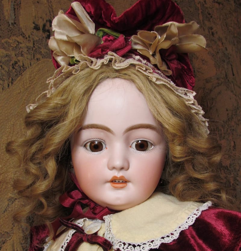 28” Antique German Doll Simon Halbig DEP Mold 1079 - Antique Doll Place