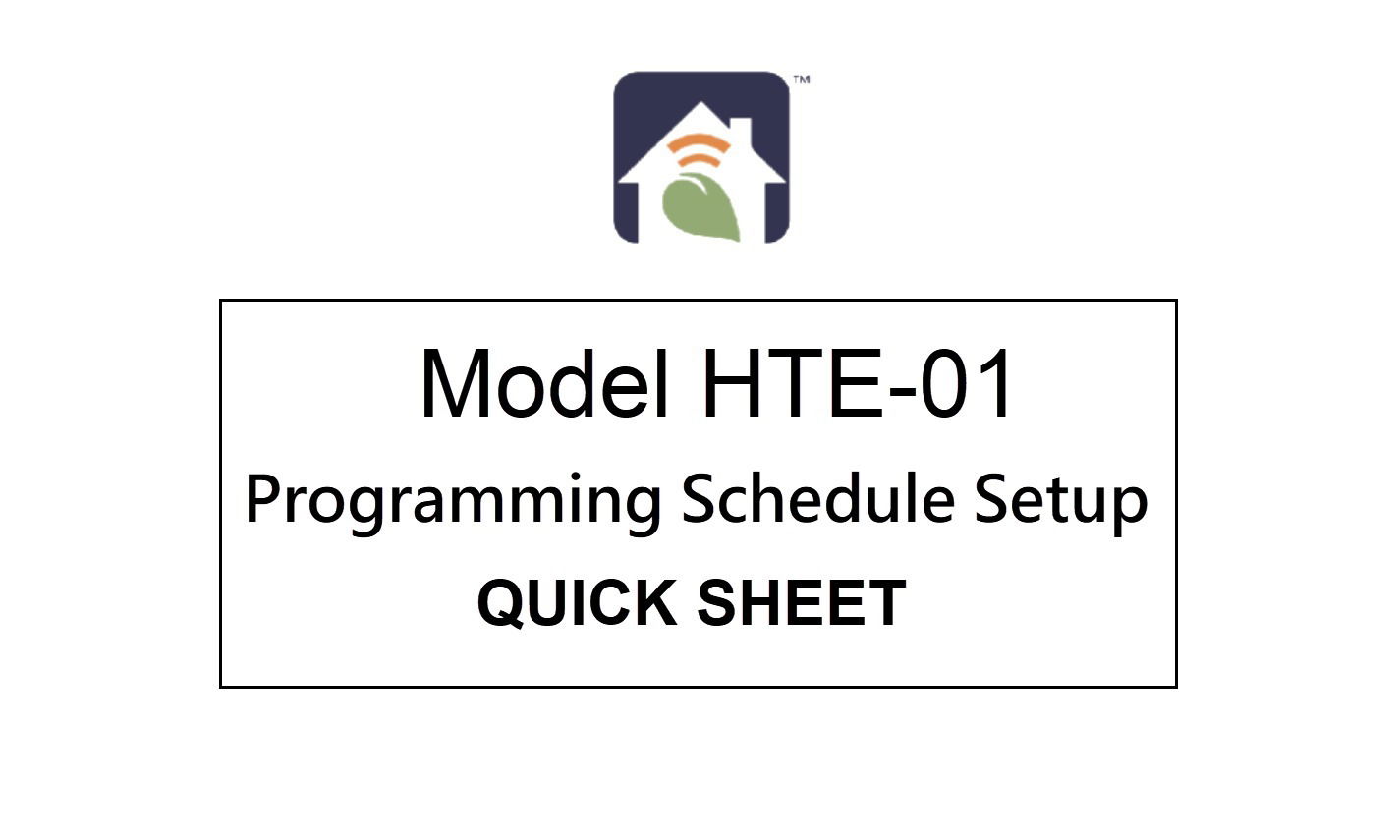 Programming Schedule Setup