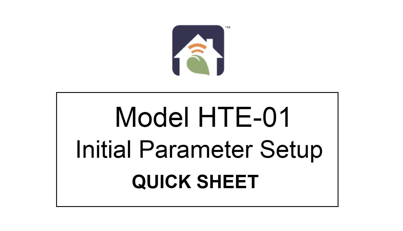 Initial Parameter Setup Sheet
