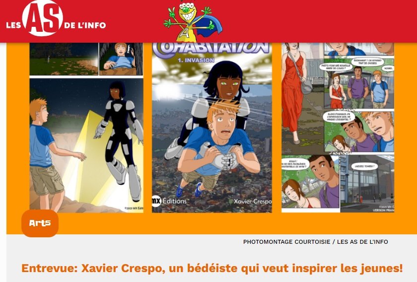 Entrevue: Xavier Crespo, un bédéiste qui veut inspirer les jeunes!