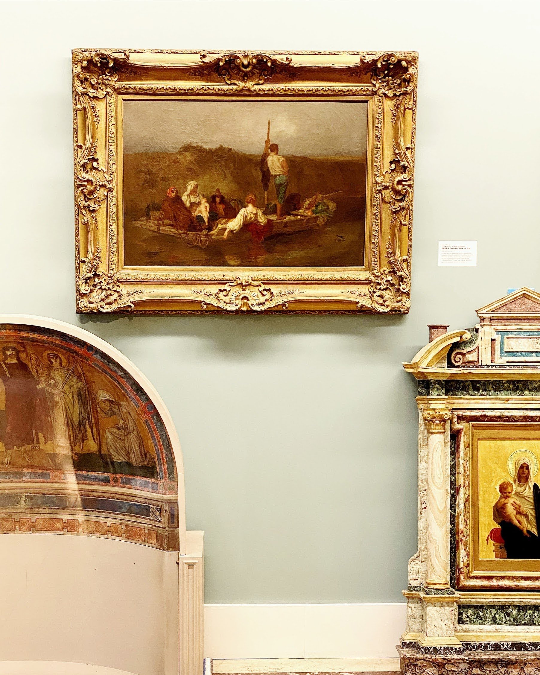 Détail d'ambiance. Salle italienne du musée Ernest Hébert (1817-1908)