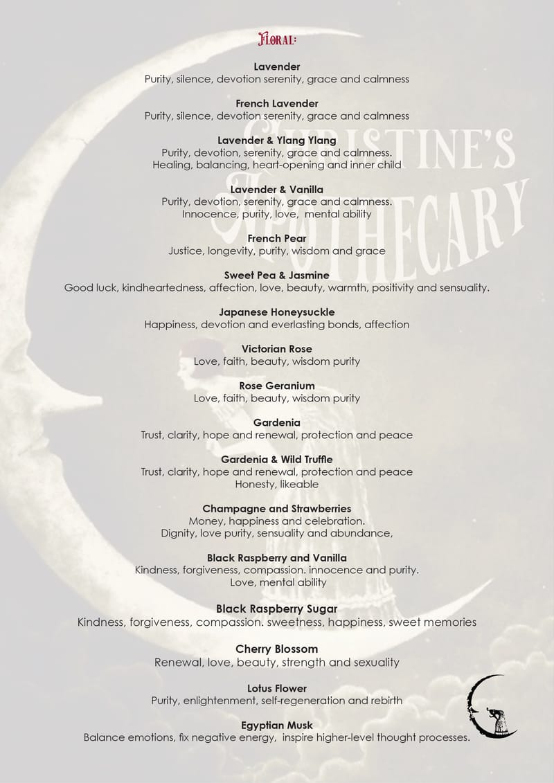 Scent and Colour Meanings Christine's Apothecary