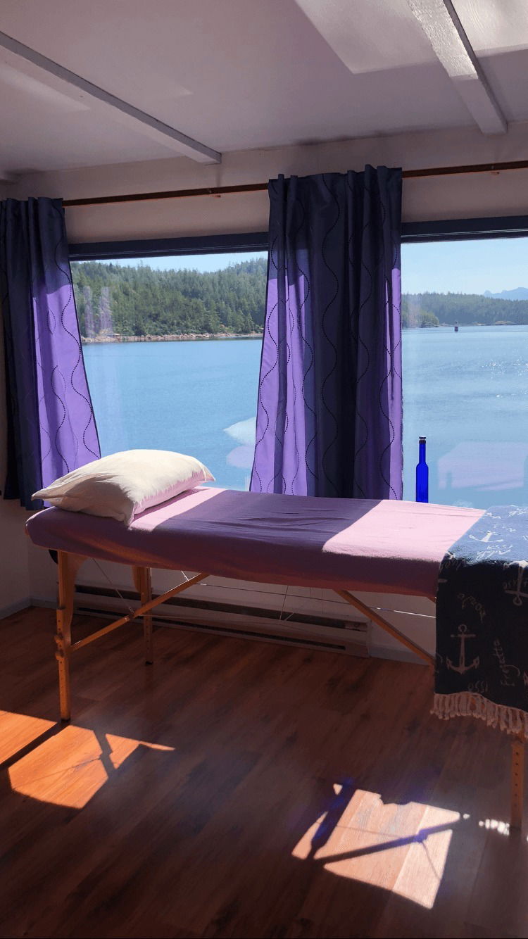 Treatment room on Cortes Bay
