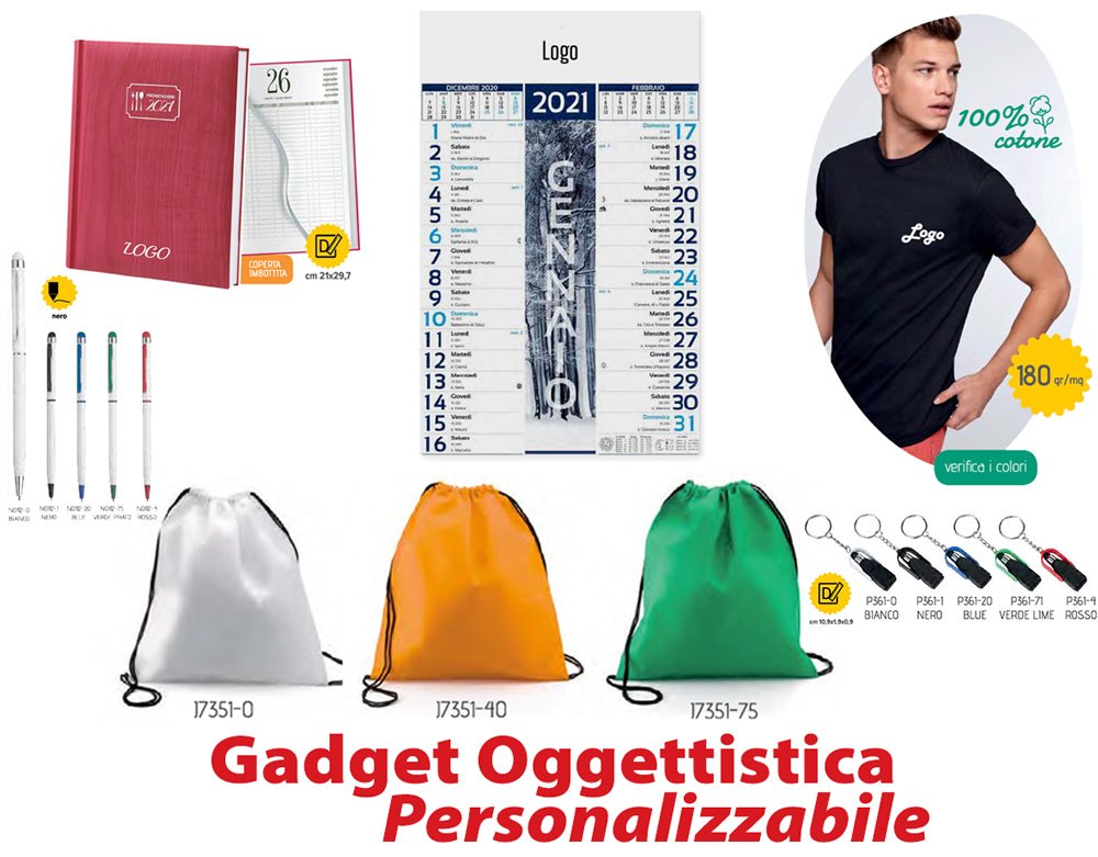 0601 - Gadget e Oggettistica personalizzata. La tua Pubblicità su qualsiasi oggetto.