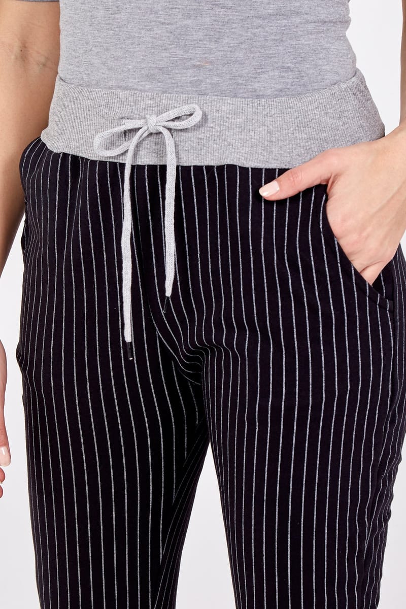 pinstripe joggers womens