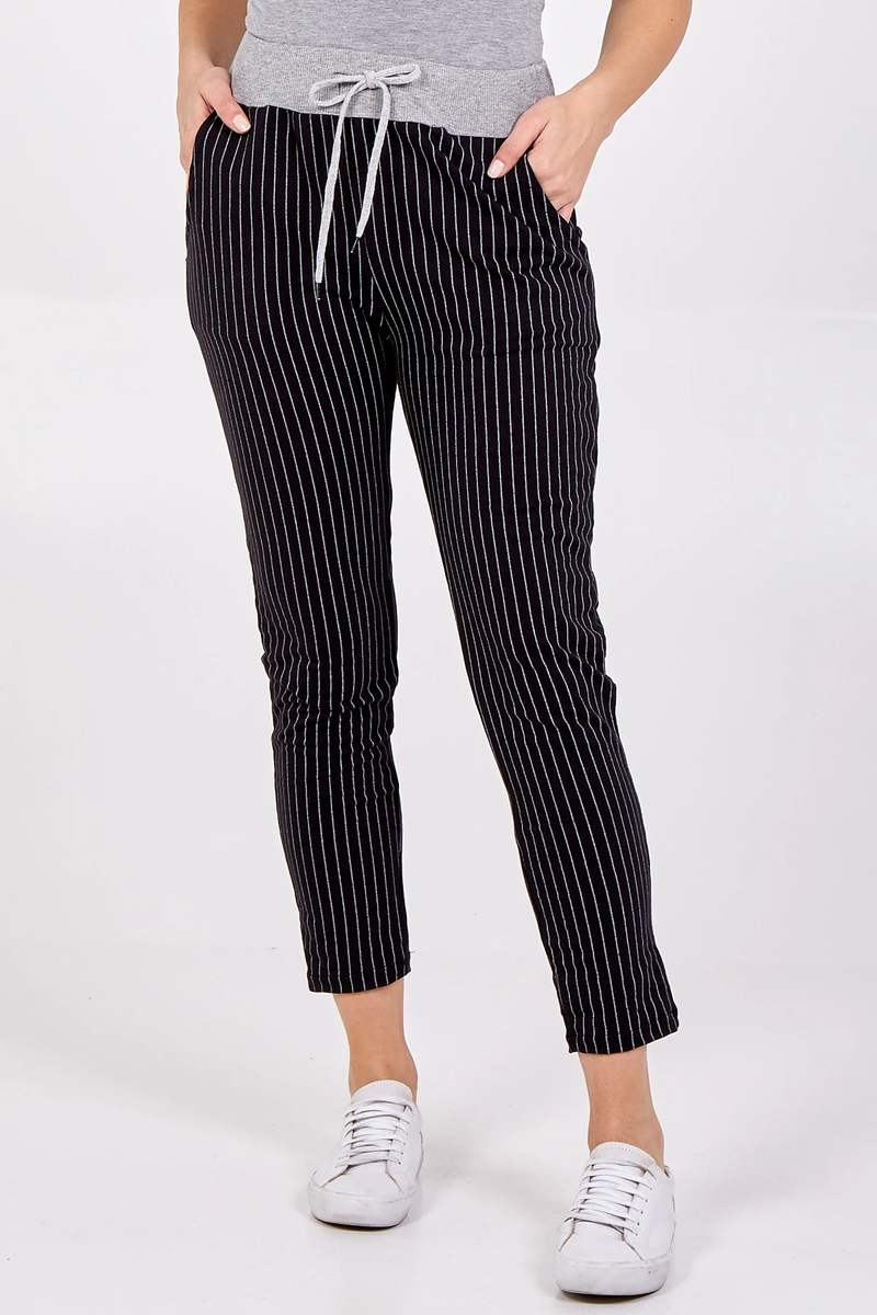 pinstripe joggers womens