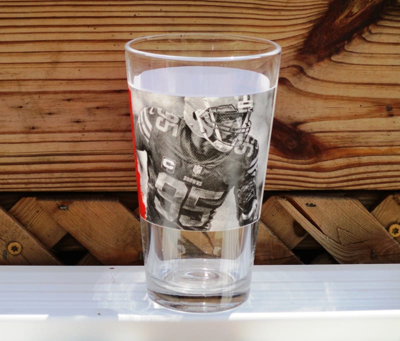 Cleveland Browns Jarvis Landry Pint Beer Glass BW3 Buffalo Wild Wings