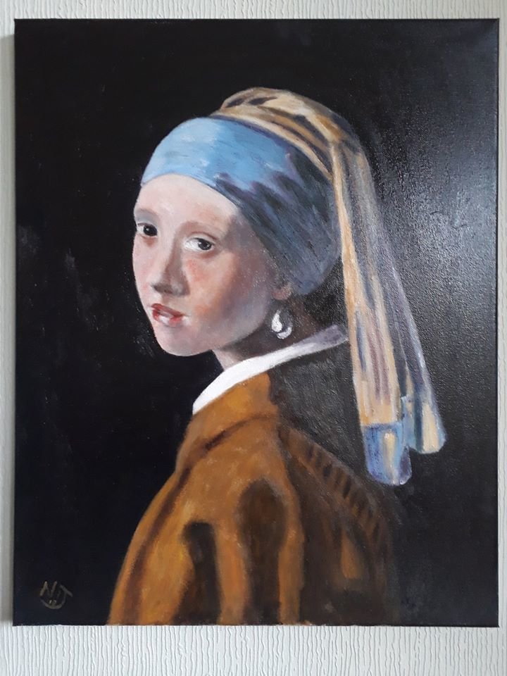 Girl with Pearl Earing after Vermeer