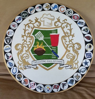 #19 - Custom shield for Tailgating Hall of Fame fan in St. Paul, Minnesota
