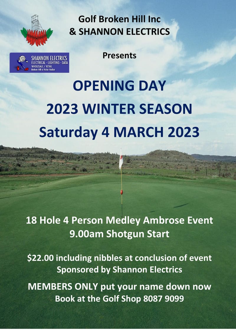 Opening Day Winter Golf Season 2023