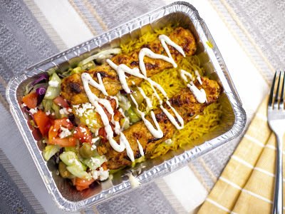 Chicken kebab plate