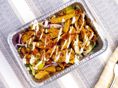 Chicken kebab salad
